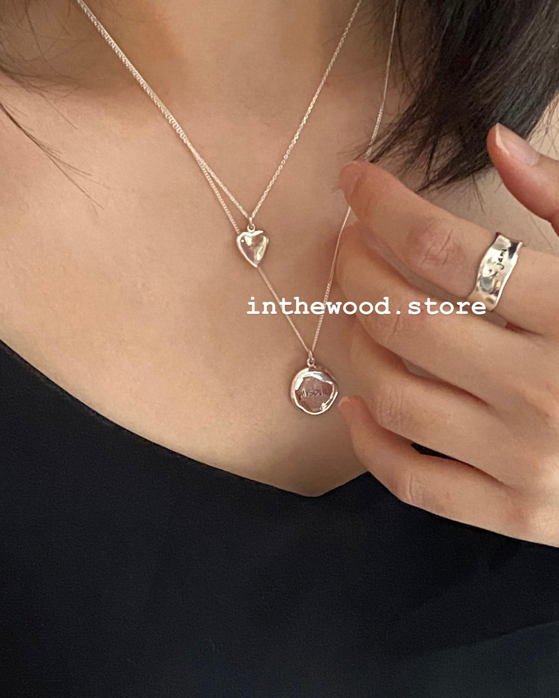 [Handmade 925silver] Customized Engraving Love Necklace