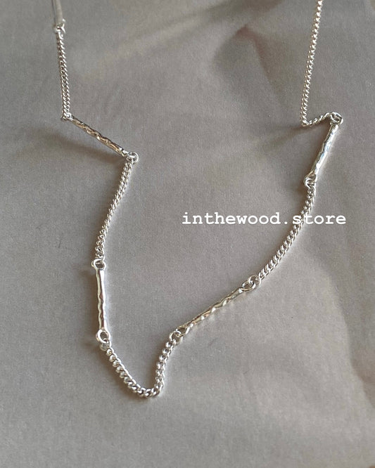 [925silver] Mix Line Necklace