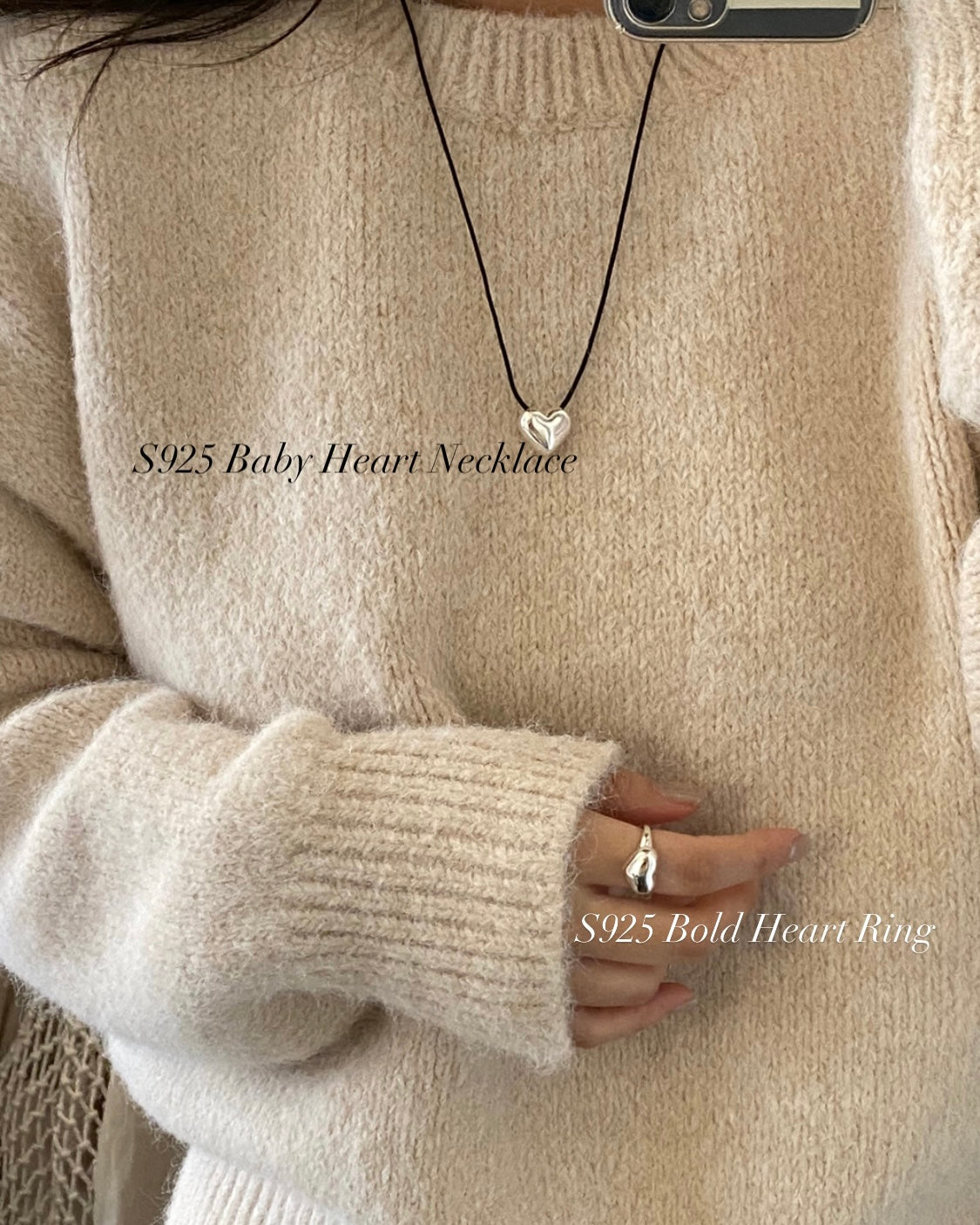 [925silver] Bold Heart Ring