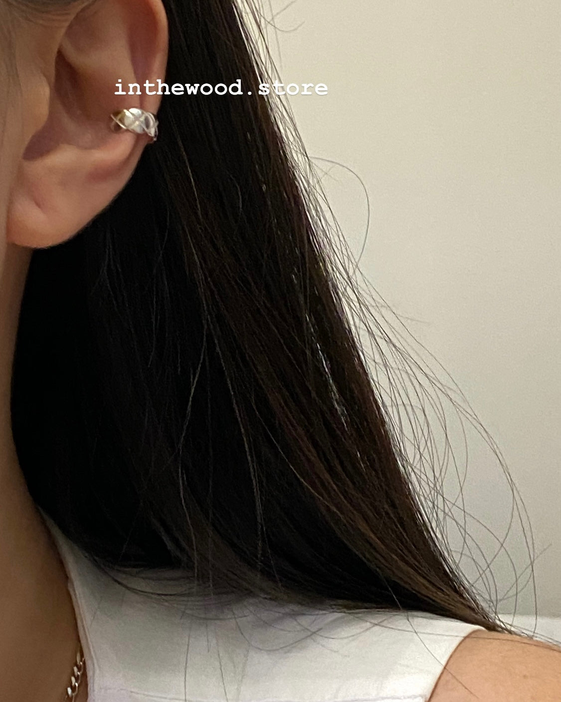 [925silver] Mini Lozenge Ear Cuff