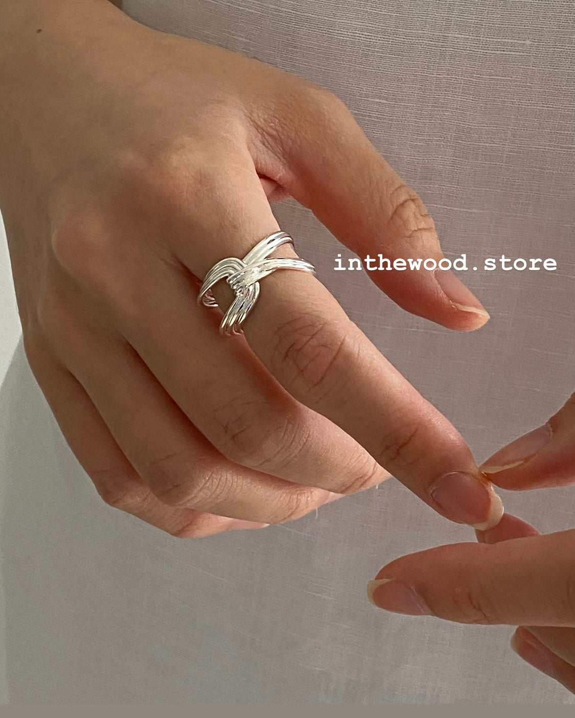 [925silver] Cross Knot Ring