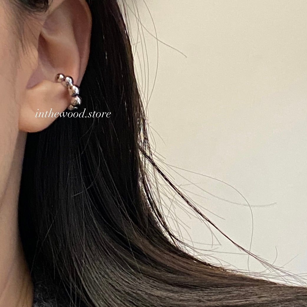 [925silver] Bubble Ear Cuff