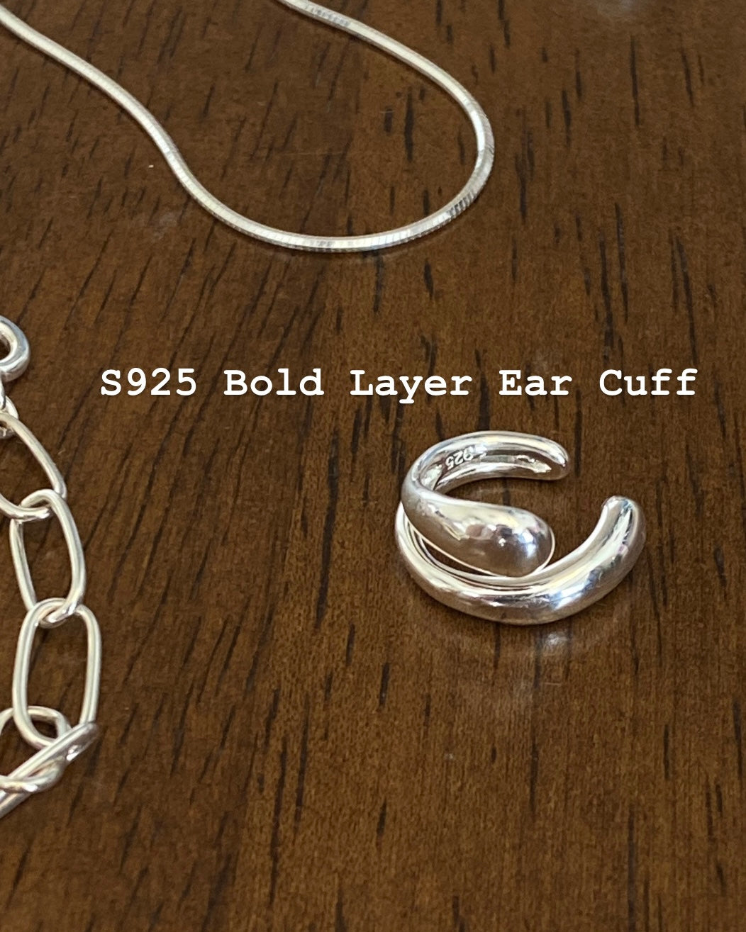 [925silver] Bold Layer Ear Cuff