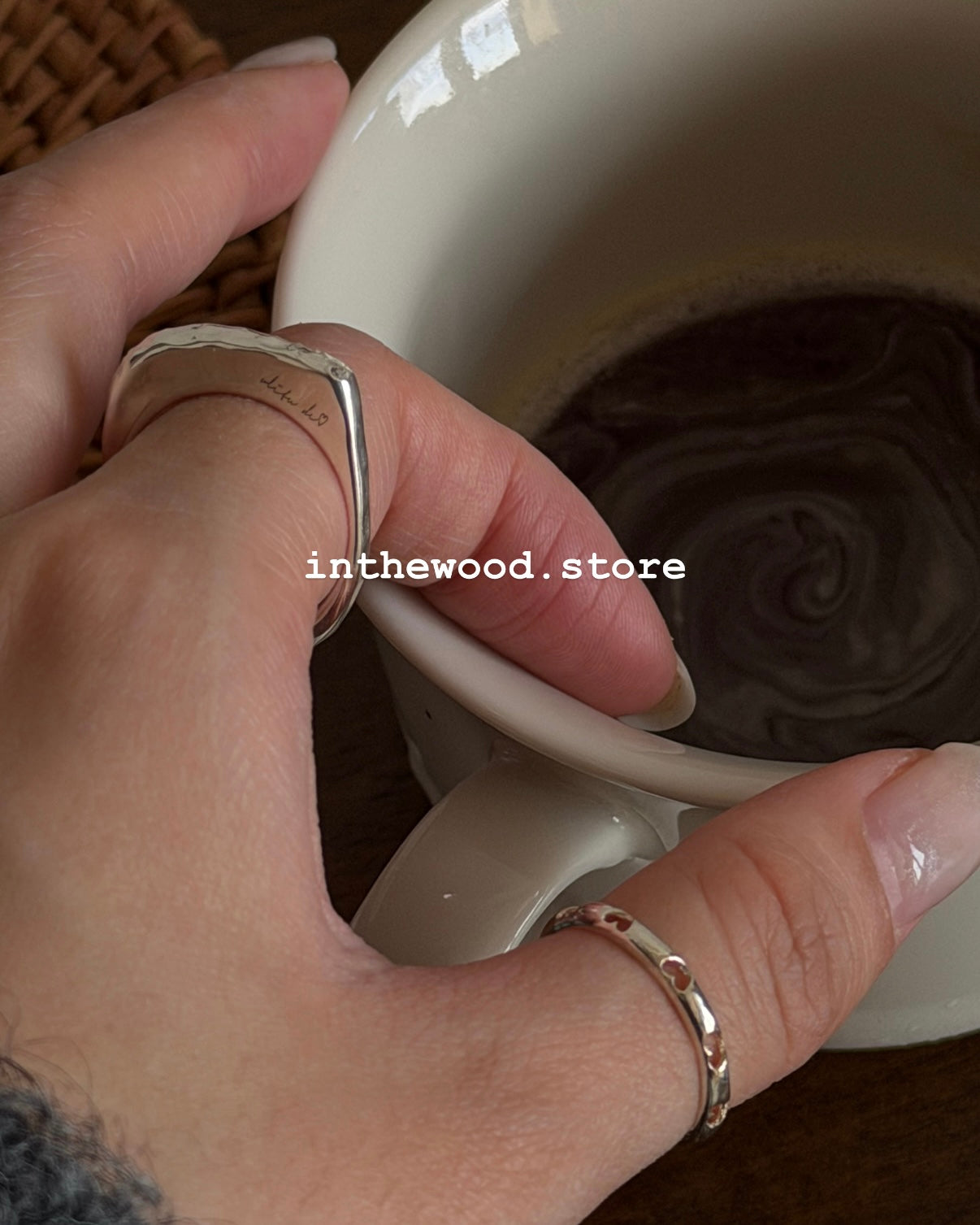 [Handmade 925silver] Mini Heart Hole Ring