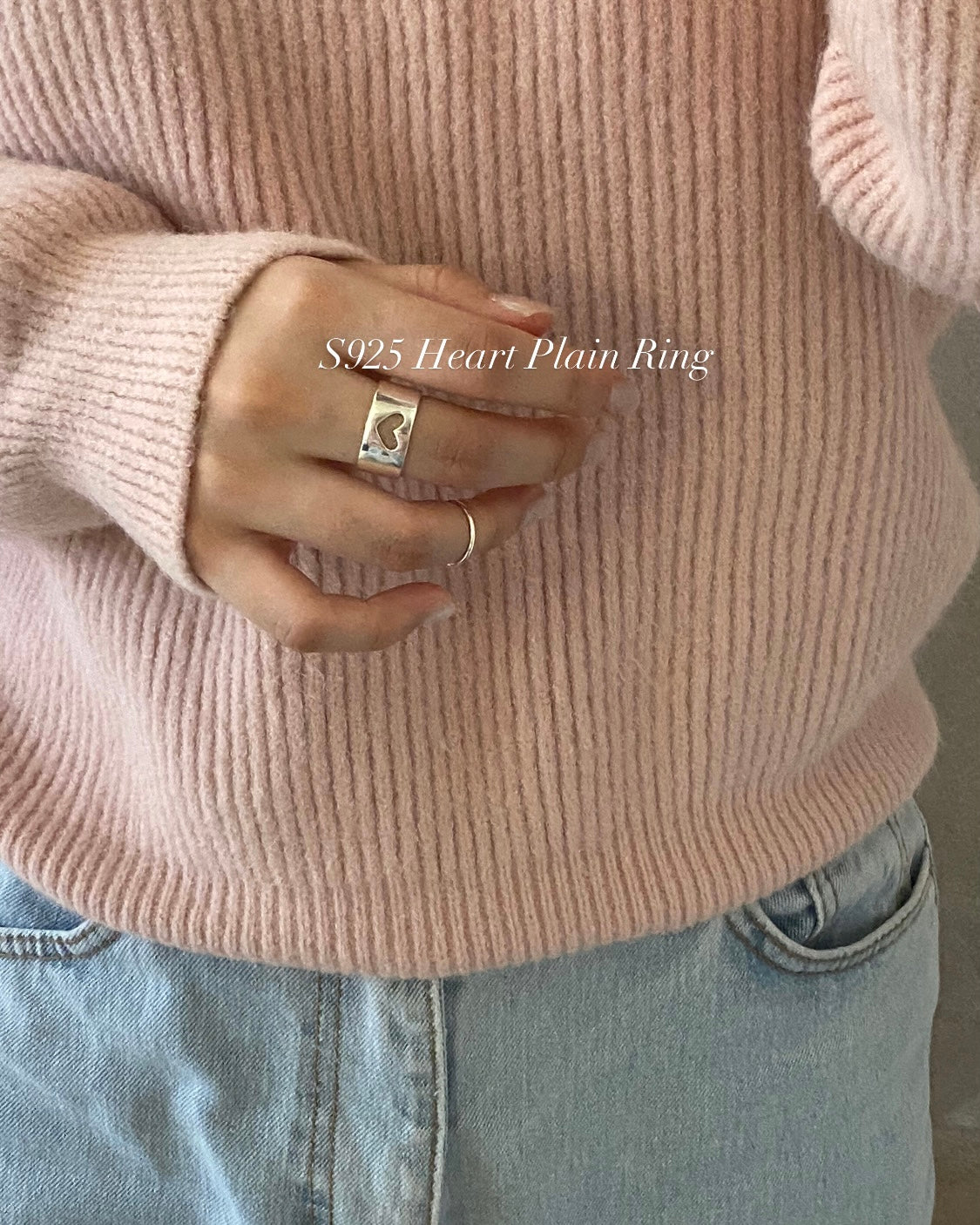 [925silver] Heart Plain Ring