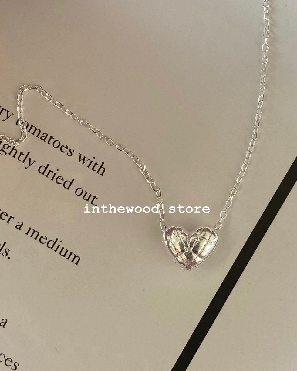 [925silver] Lozenges Heart Necklace