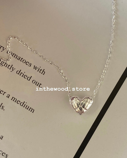 [925silver] Lozenges Heart Necklace