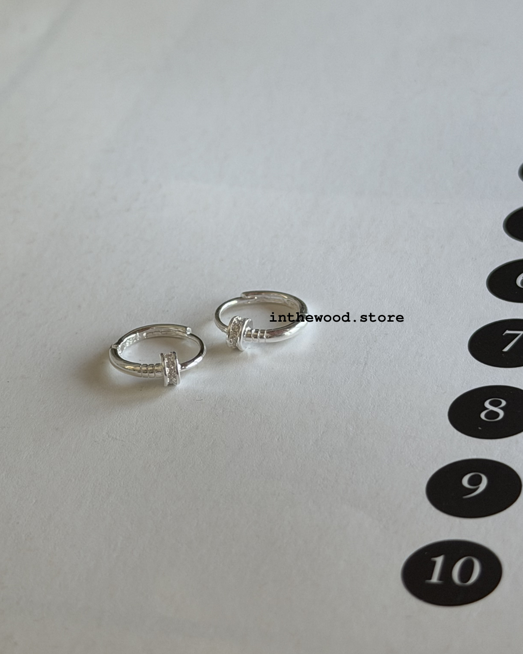 [925silver] MINI Bling T One Touch Earrings