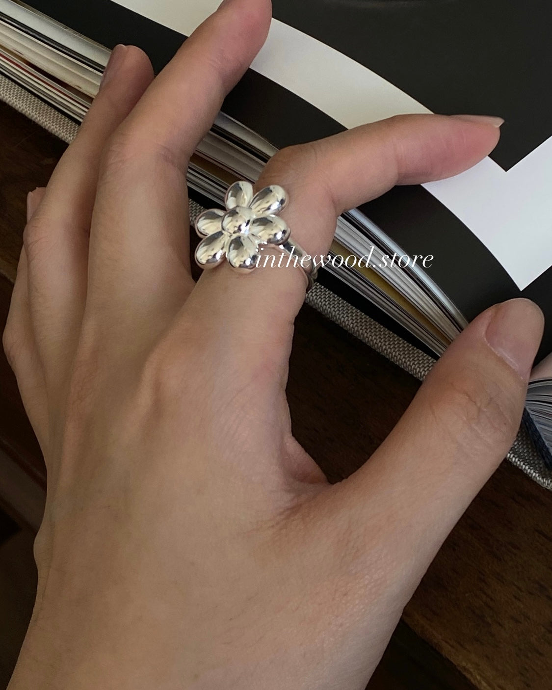 [925silver] Mega Daisy Ring