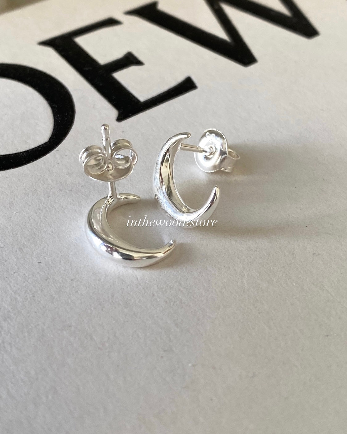 [925silver] Moon Earrings