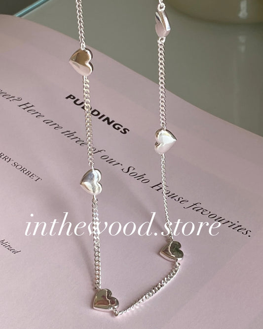 [925silver] Bold Link Heart Necklace