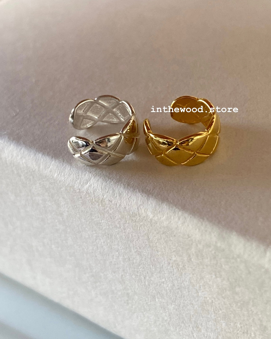 [925silver] Mini Lozenge Ear Cuff