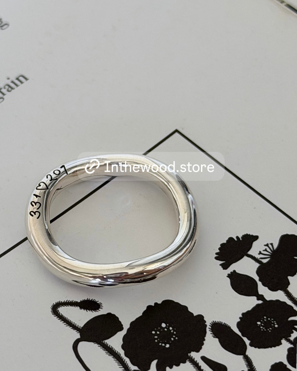 [925silver] Customized lettering ✨Wave Letter Ring