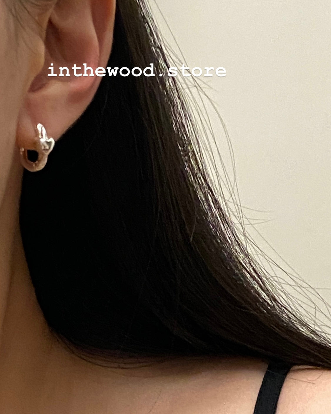 [925silver]Twist Heart One Touch Earrings