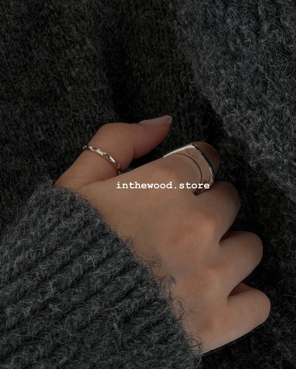 [Handmade 925silver] Mini Heart Hole Ring