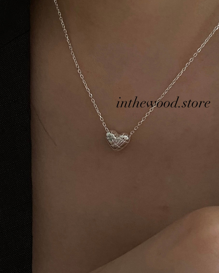 [925silver] Lozenges Heart Necklace