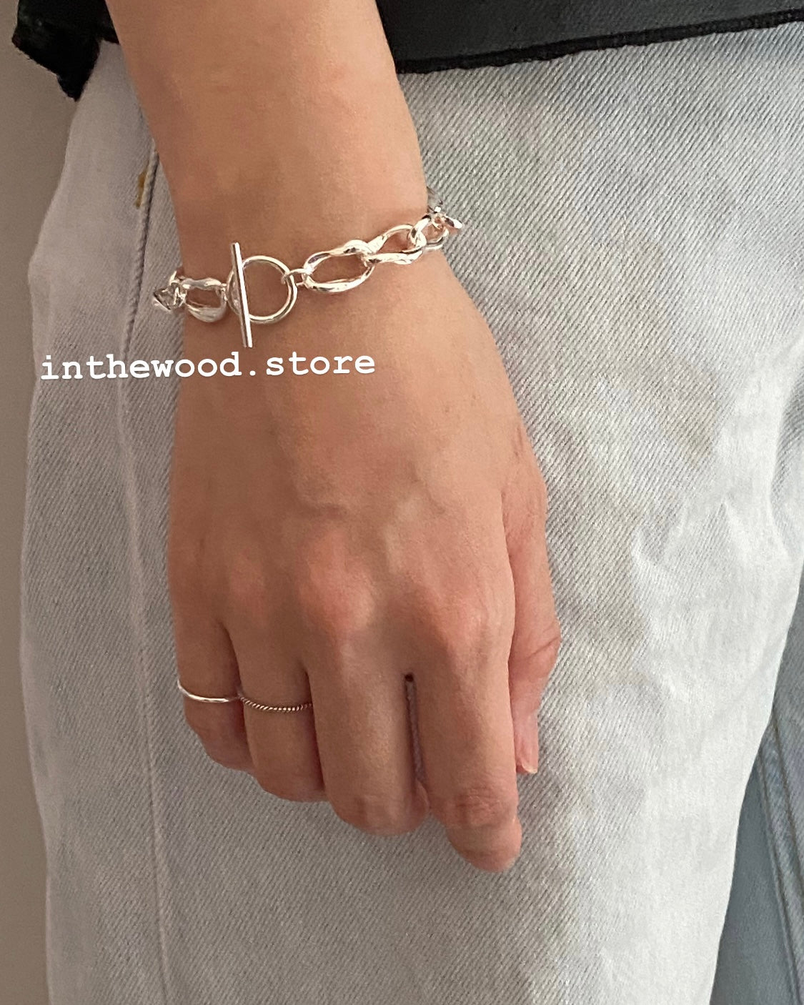 [925silver] Bold TO Chain Bracelet