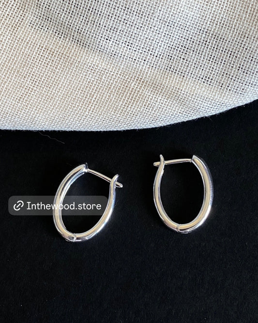 [925silver] Ellipse Earrings