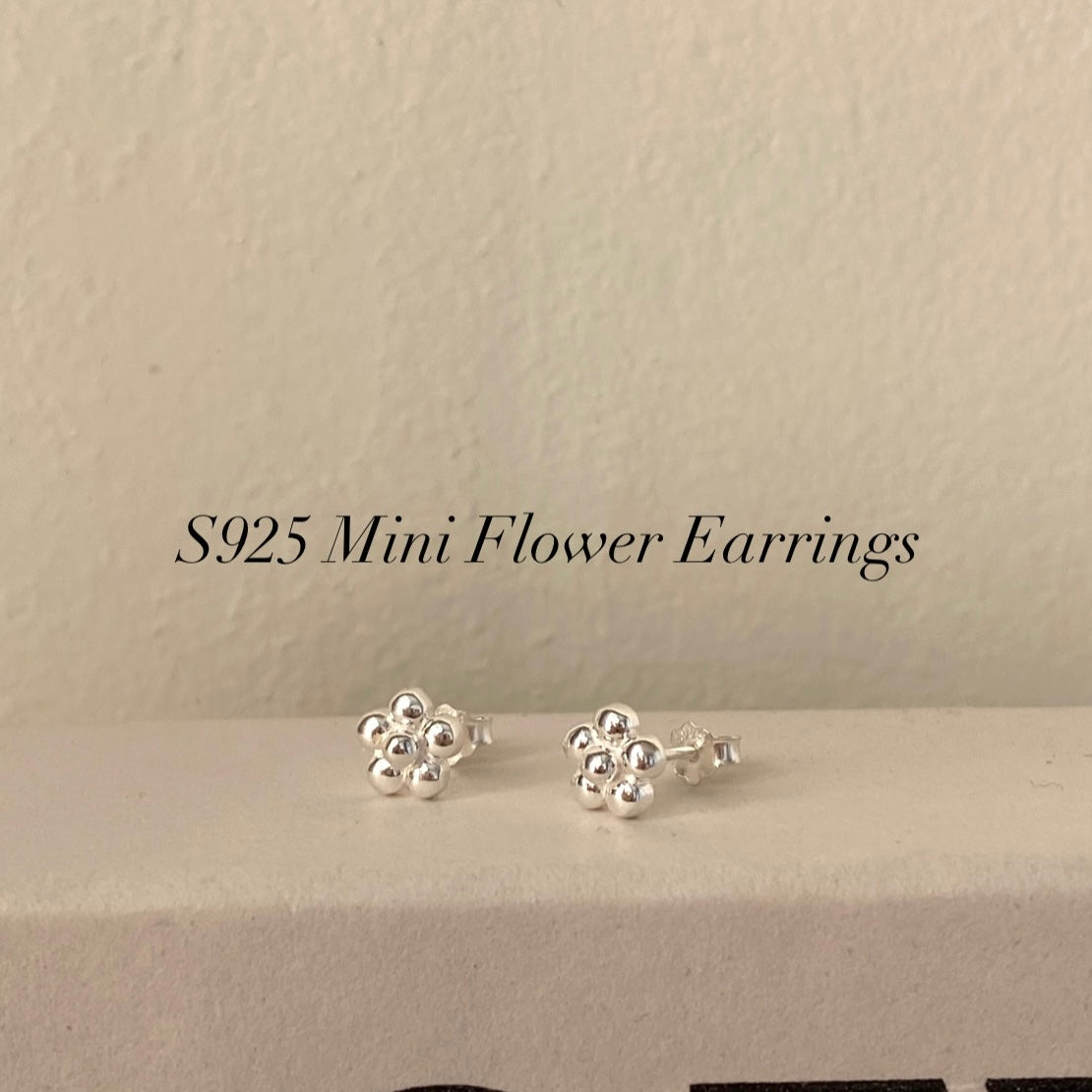 [925silver] Mini Flower Earrings