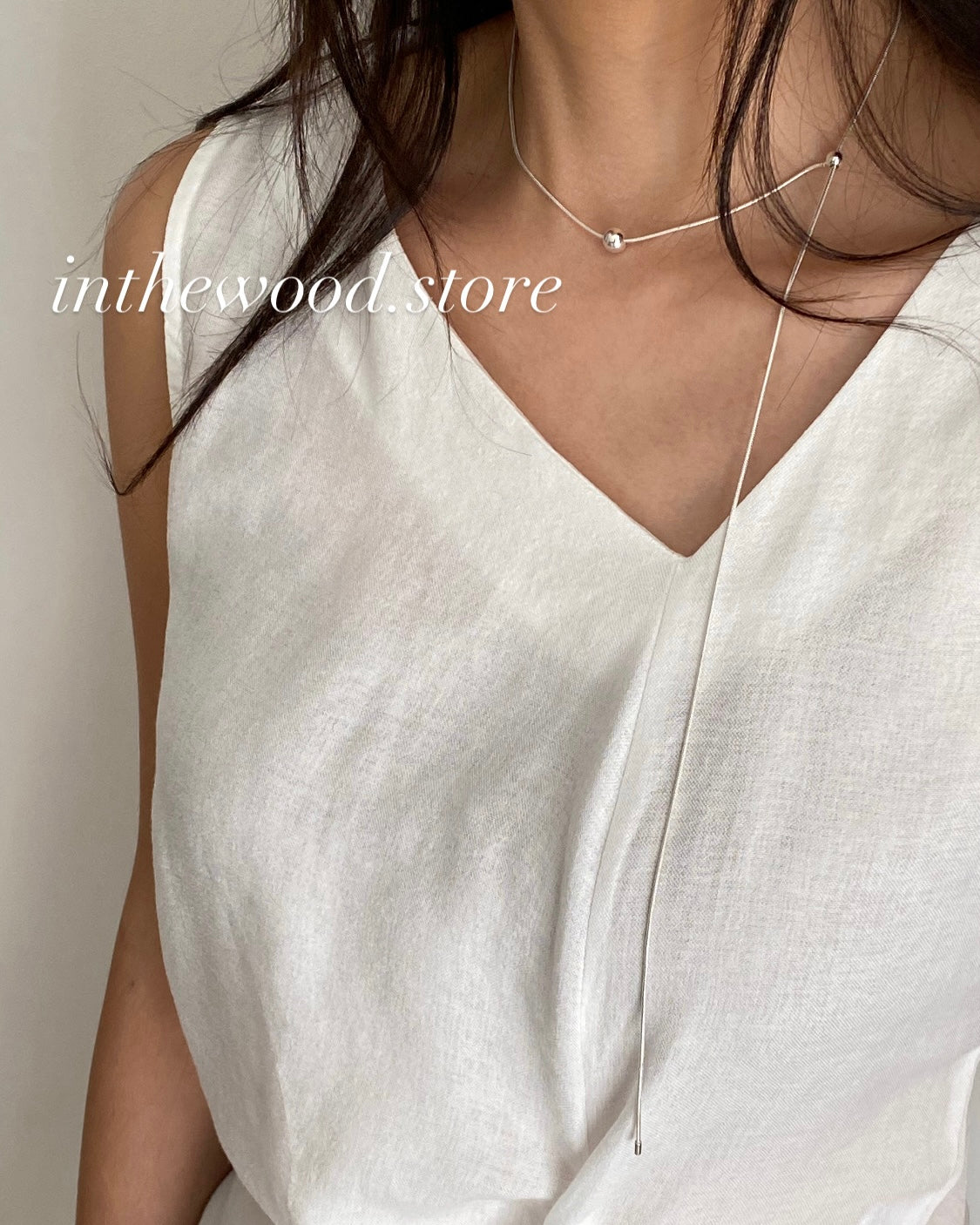 [925silver] Long Dot Necklace