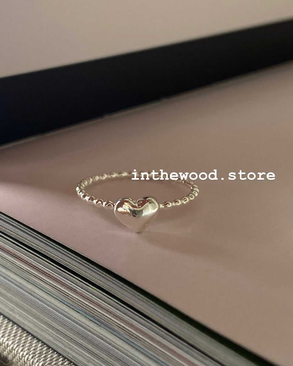 [Handmade 925silver] Plump Heart Ring