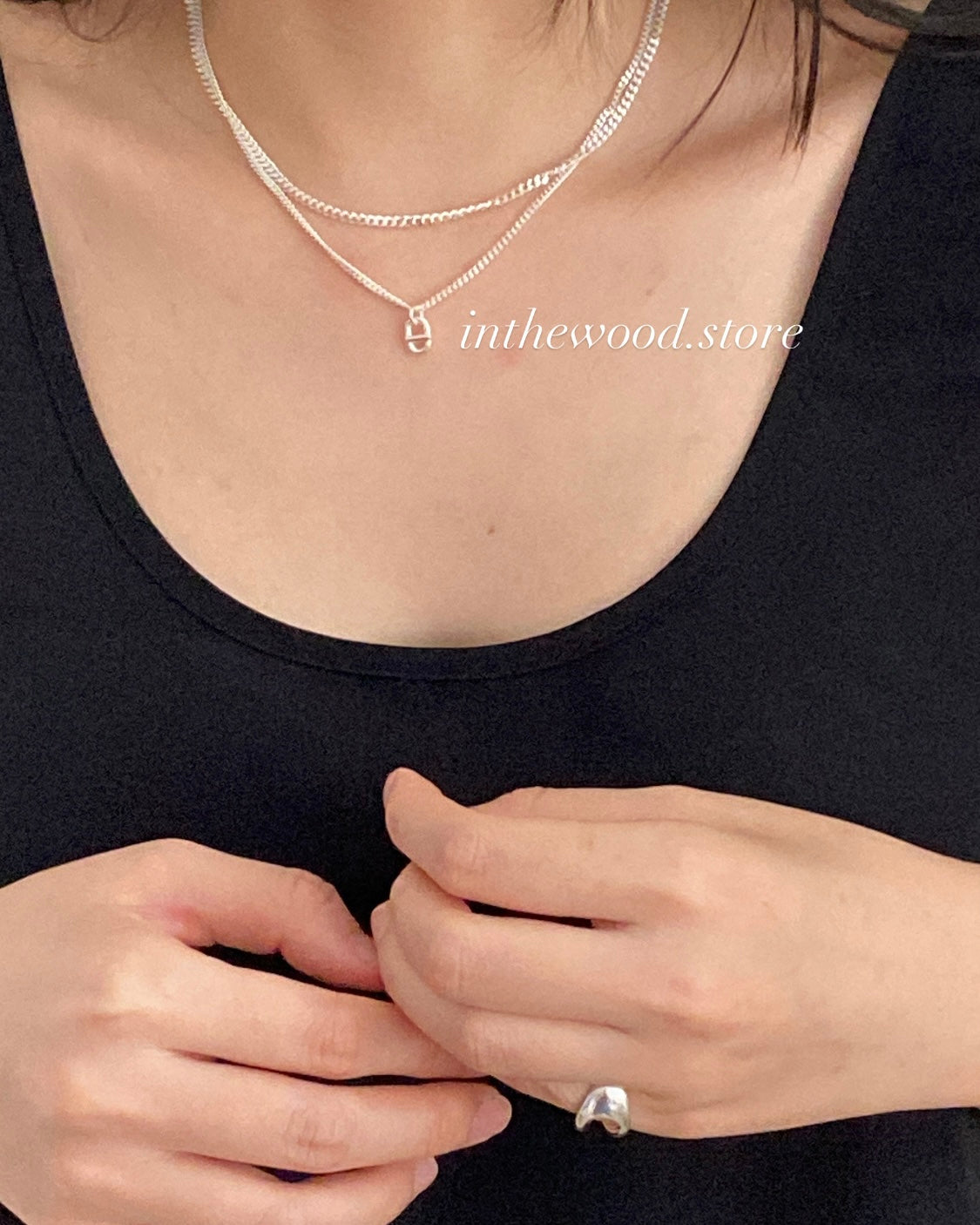 [925silver] Layer Toggle Necklace