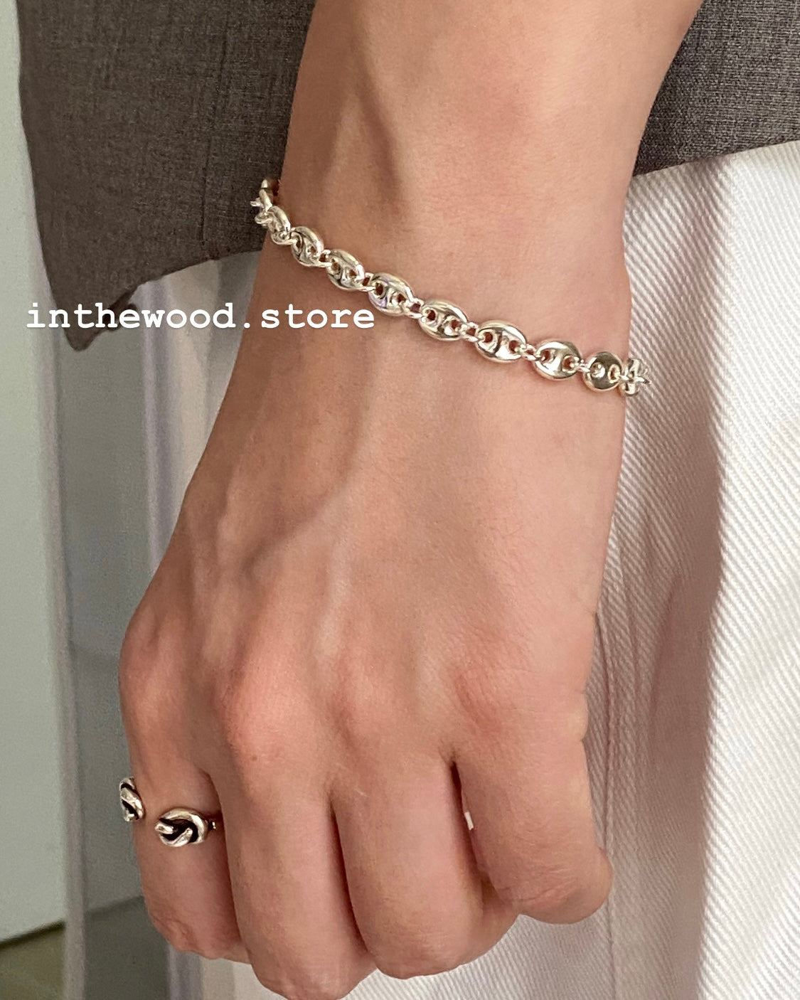 [925silver] Plump Toggle Bracelet-6mm