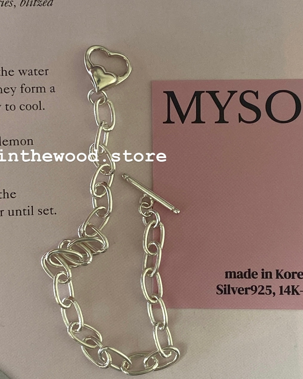 [925silver] Heart Lock Bracelet