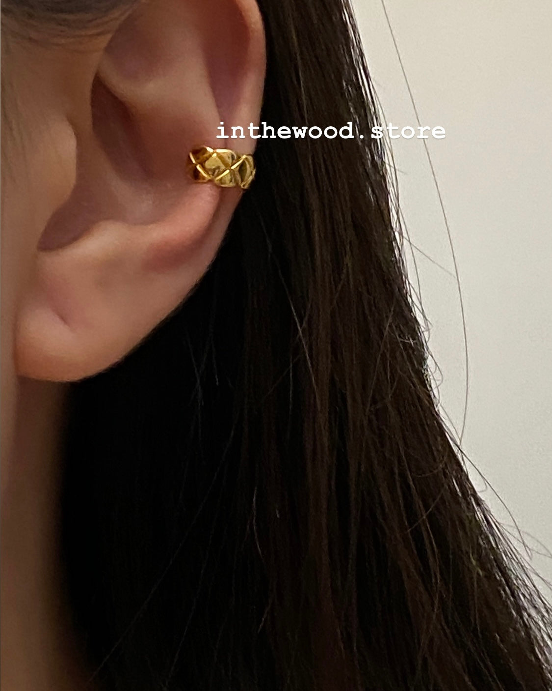 [925silver] Mini Lozenge Ear Cuff