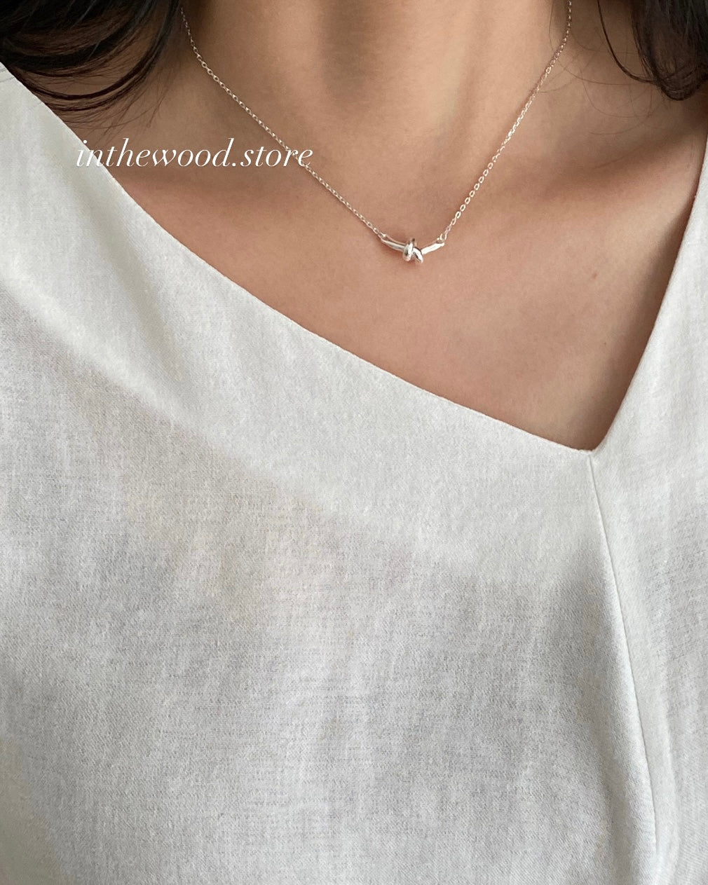 [925silver] Knot Necklace