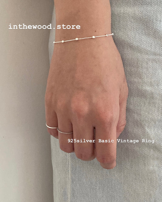 [925silver] Square Dot Bracelet
