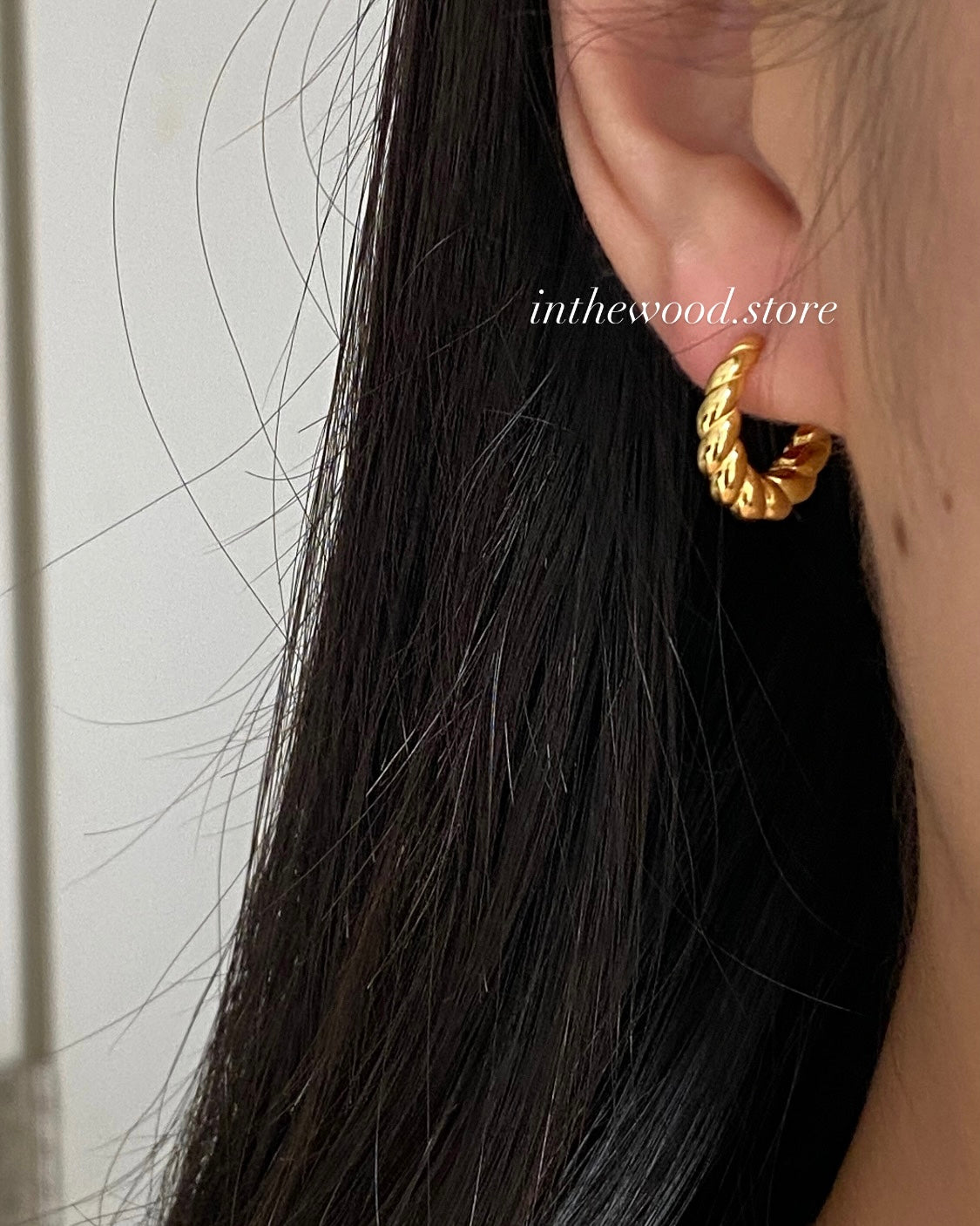 [925silver] Basic Twist One Touch Earrings