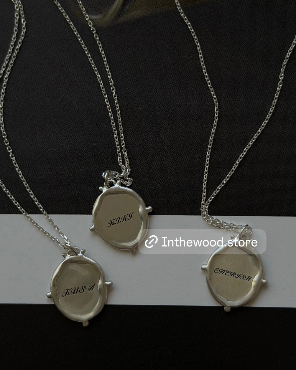 [925silver] Customized lettering ✨Lettering Tag Necklace