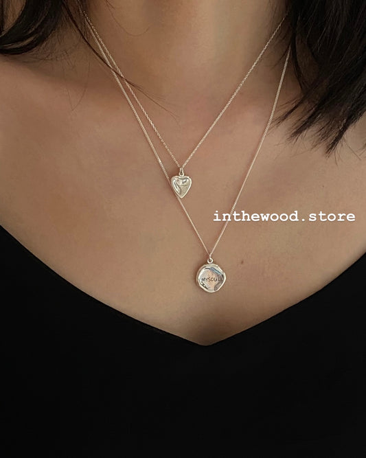 [Handmade 925silver] Customized engraving
 Coin Necklace