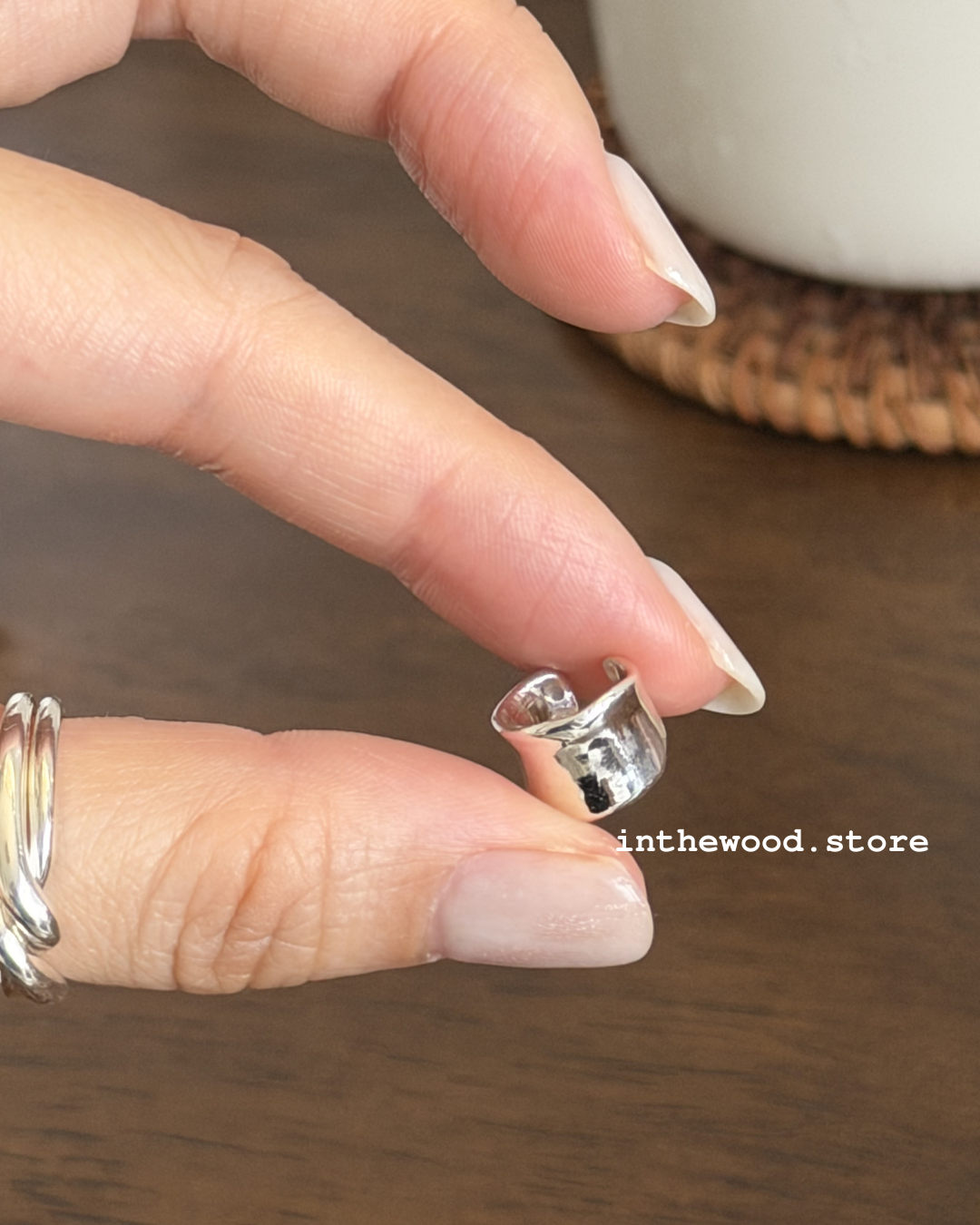 [Handmade 925silver] Paper Band Ear Cuff