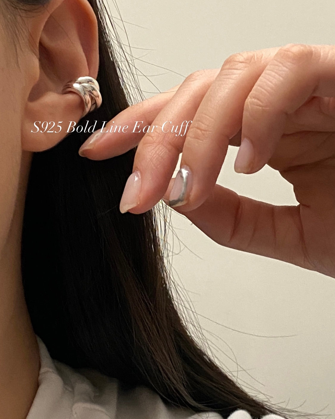 [925silver] Bold Line Ear Cuff