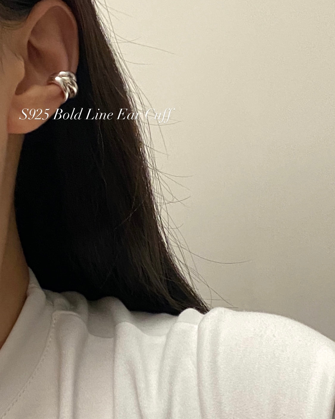 [925silver] Bold Line Ear Cuff