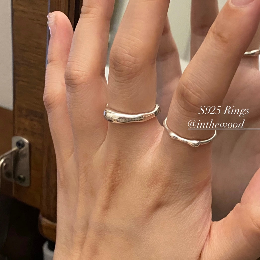 [990silver] Basic Matte Ring