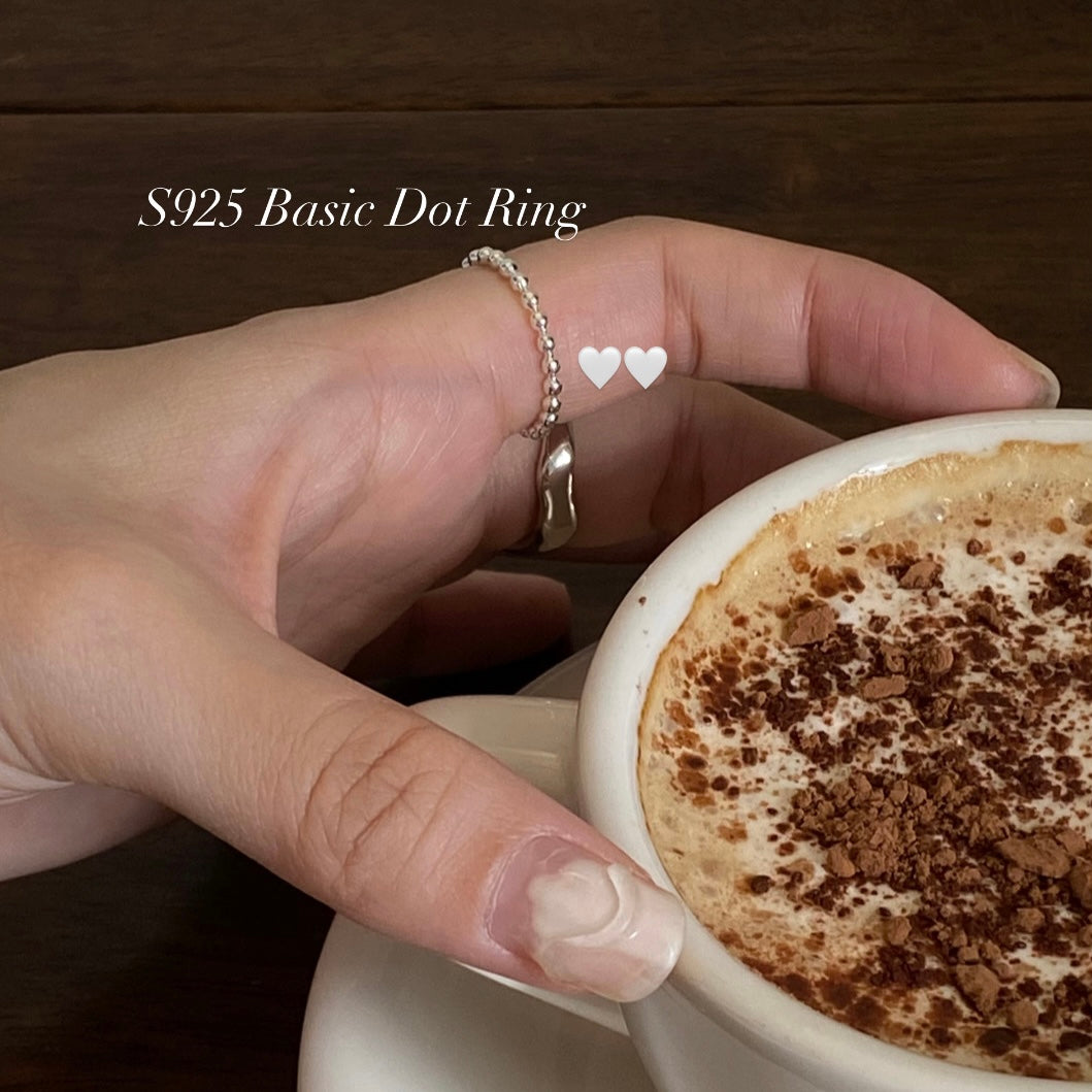 [925silver] Basic Dot Ring