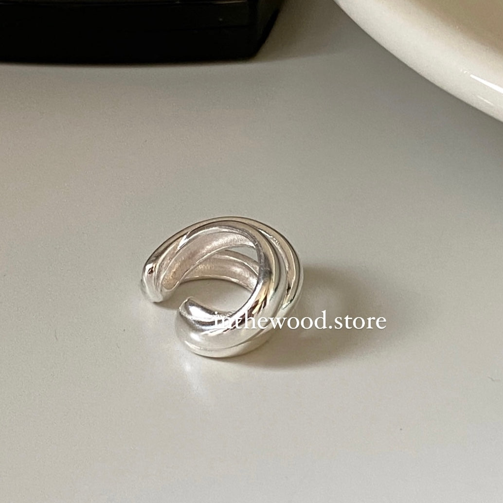 [925silver] Bold Line Ear Cuff