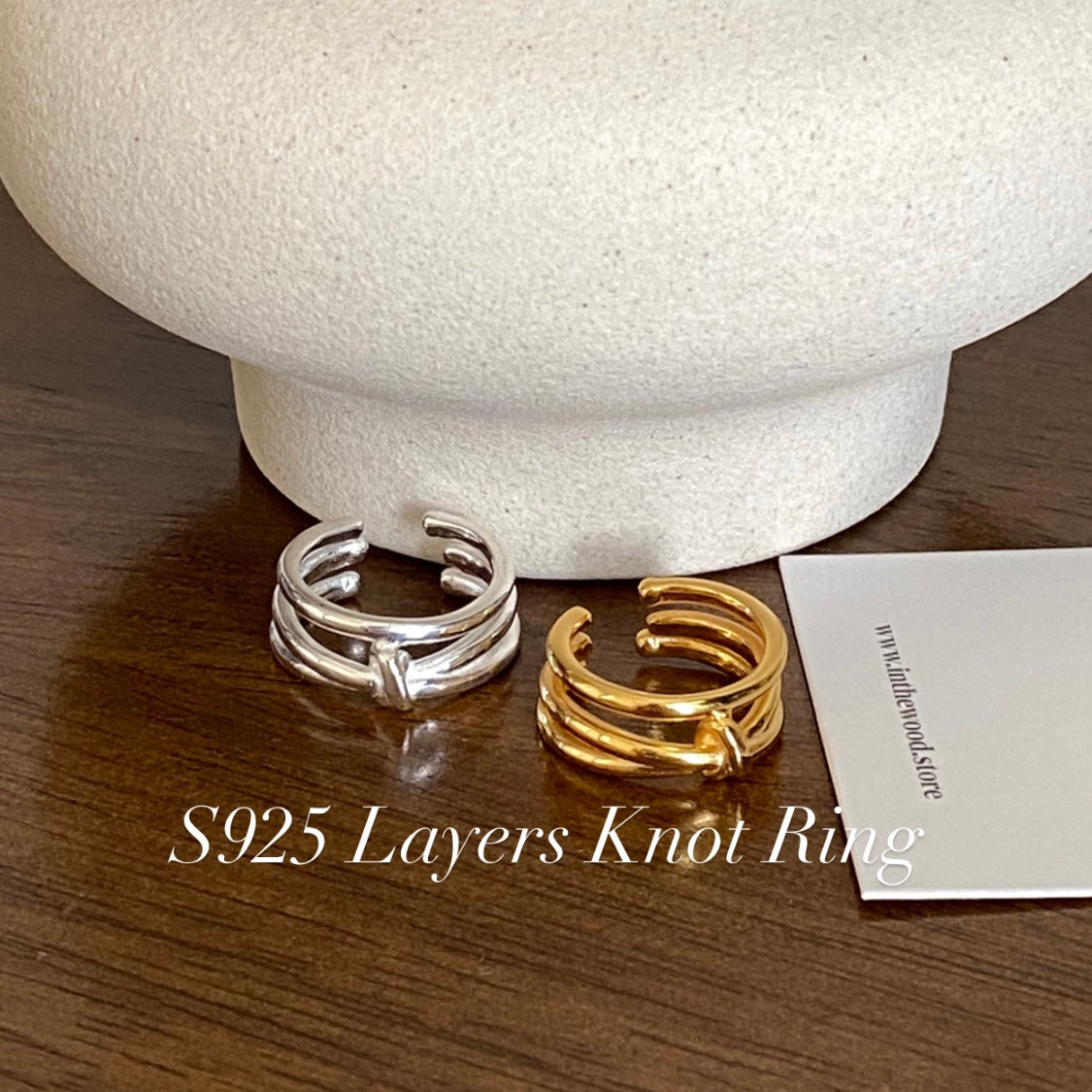[925silver] Layers Knot Ring