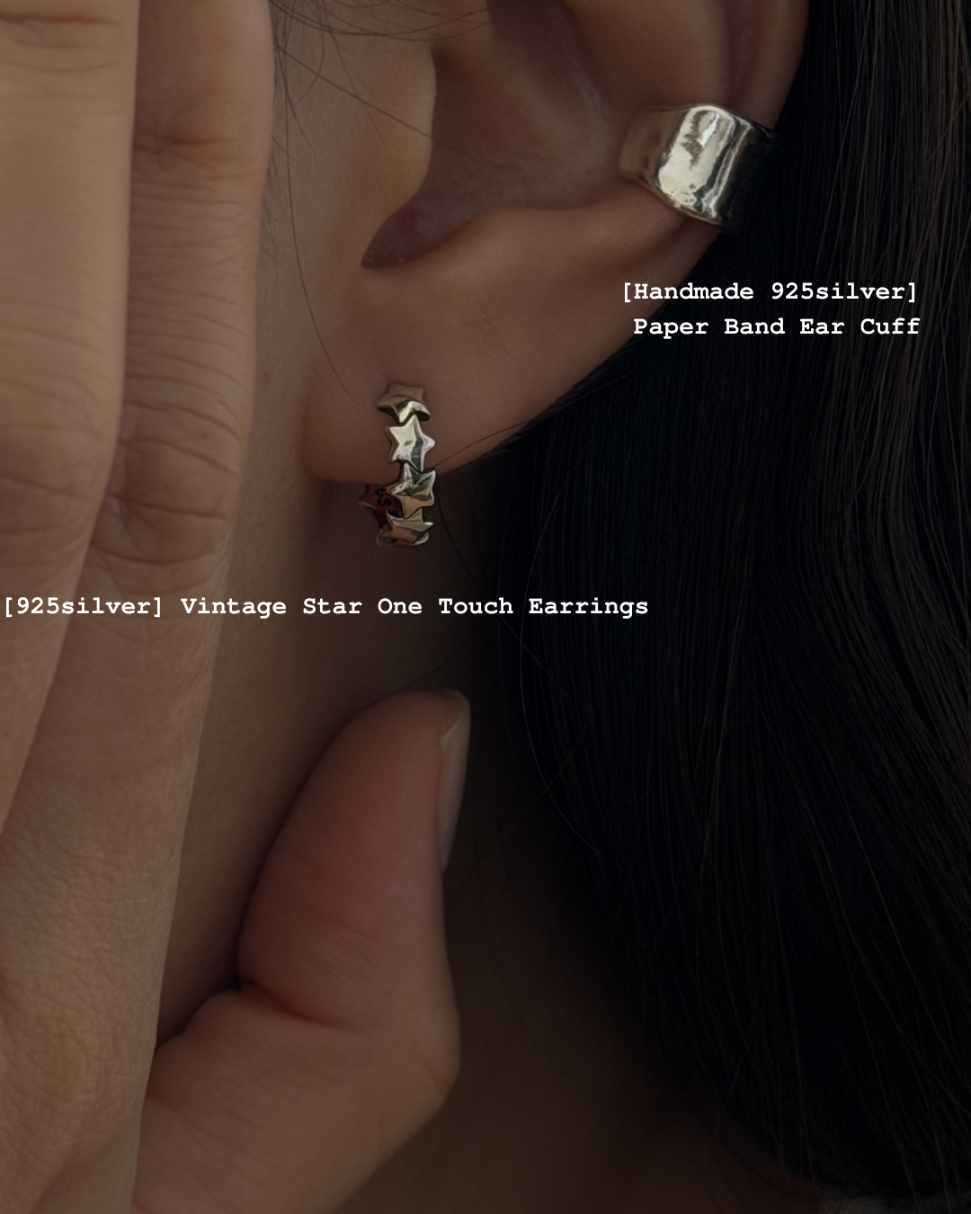 [Handmade 925silver] Paper Band Ear Cuff