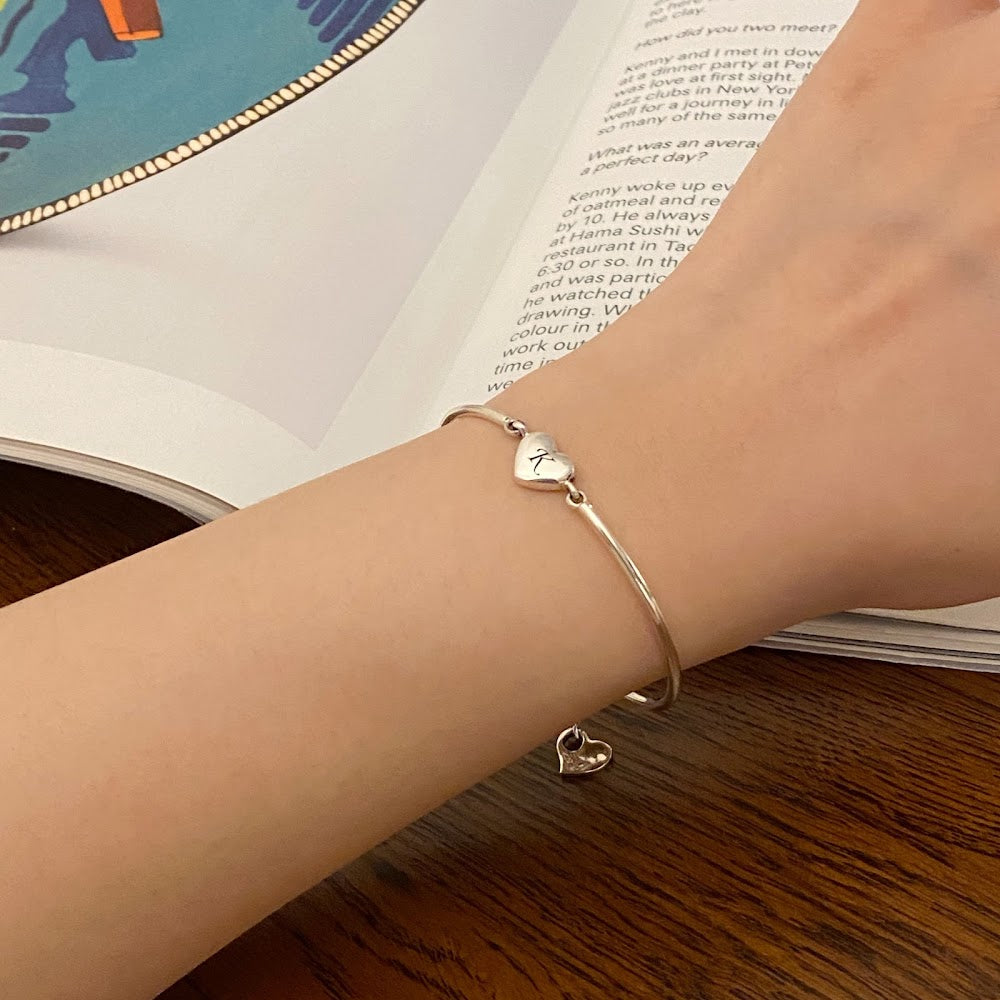 [925silver] 客制刻字 Initial Bangle