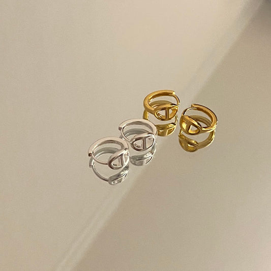 [925silver] Toggle One Touch Earrings