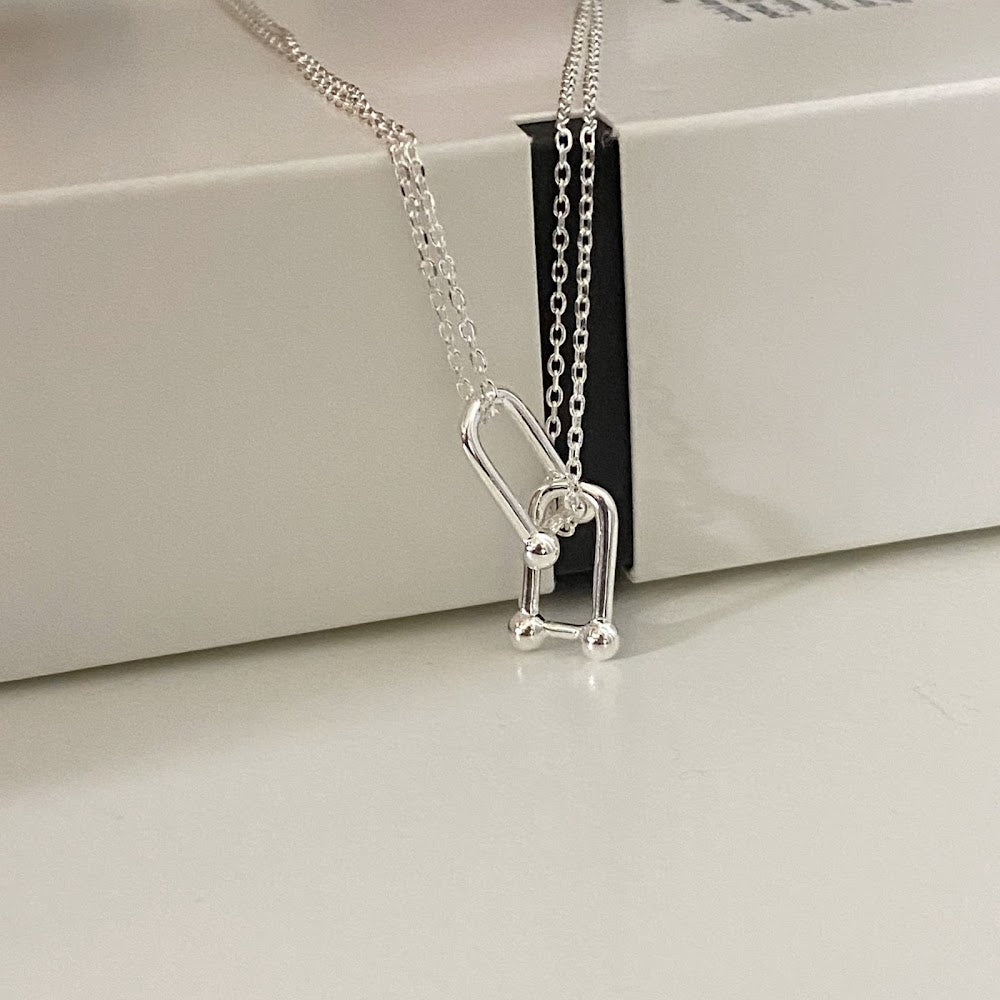 [925silver] Double Knot Necklace