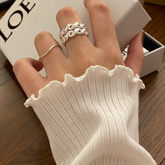 [925silver] Fine Rope Ring