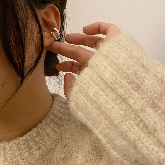 [925silver] Two Line Ear Cuff