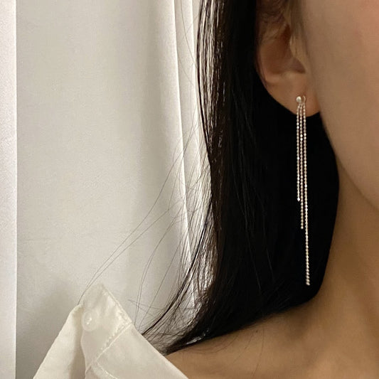 [925silver] Stars Tail Earrings