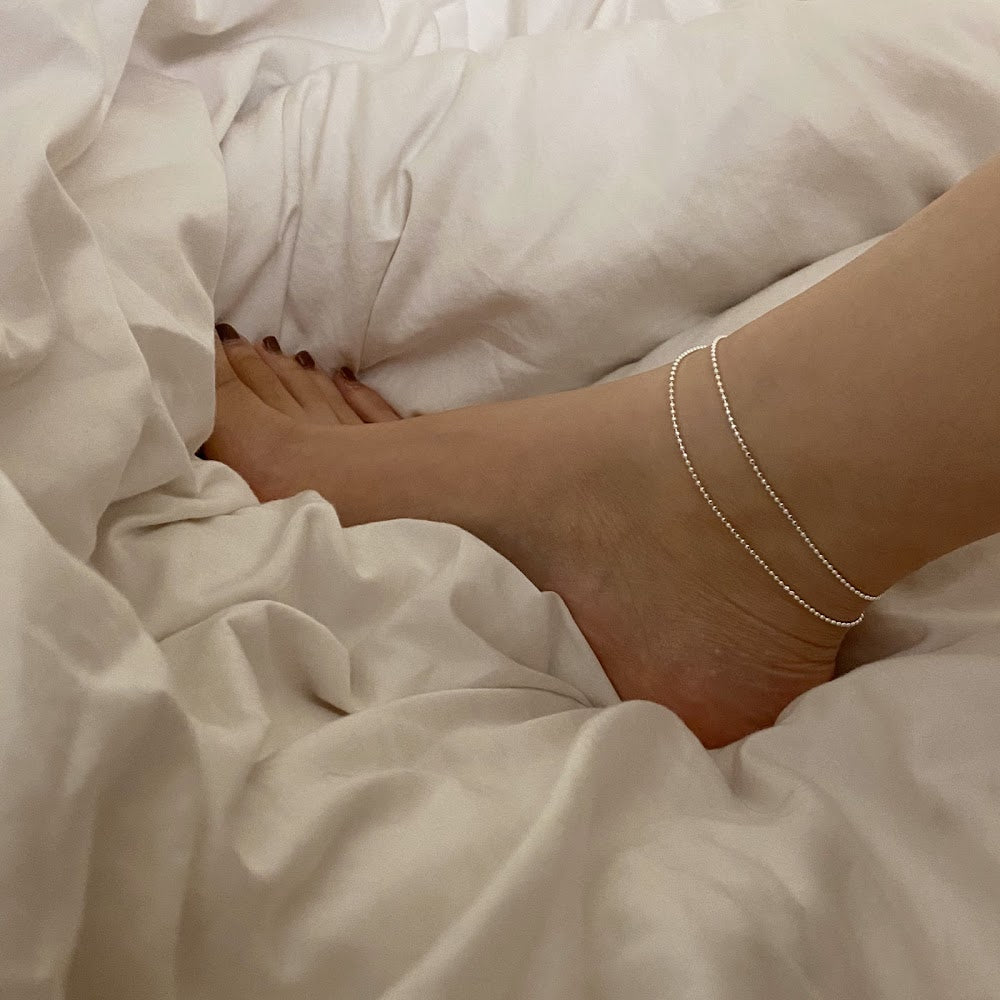 [925silver] Layer Shine Anklet