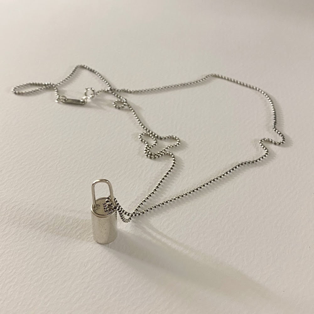 [925silver] Vintage Lock Necklace